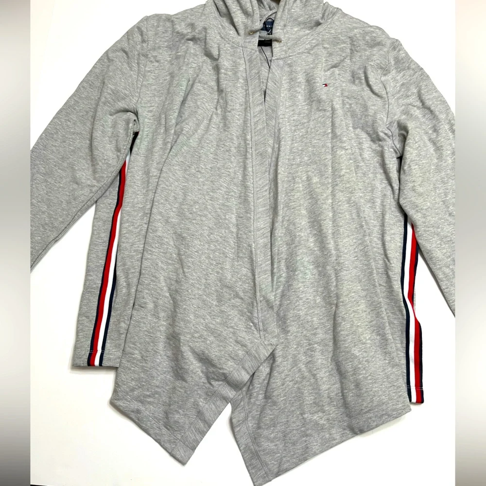 Tommy Hilfiger Women’s Gray Hooded Open Cardigan XXL EUC - Picture 2 of 15